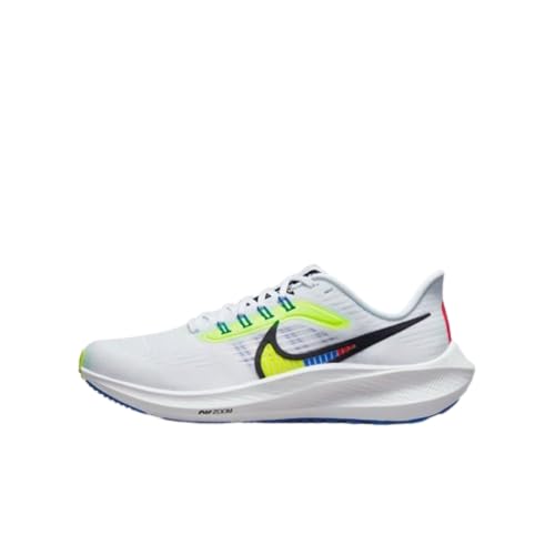 Nike Air Zoom Pegasus 39 Sneaker, Weiß Schwarz Volt Racer Blau, 36 EU