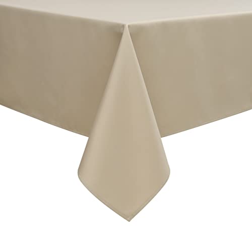 Wewoch Khaki Rectangle Tablecloth Wrinkle Resistant Washable Fabric Table Cloth For Dining,Kitchen, Parties Weddings And Outdoor Use 60 Inch By 84 Inch #TOP1