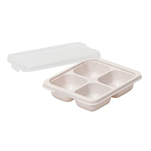 リバティーコーポレーション 冷凍 保存 容器 小分け トレー お弁当 おかず 離乳食 作り置き 30ml×4マス 2個組 ワームグレー LD-338