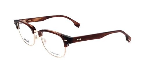 HUGO BOSS Gafas de Vista BOSS 1382 T5U GOLD BROWN HORN 50/19/145 Hombre