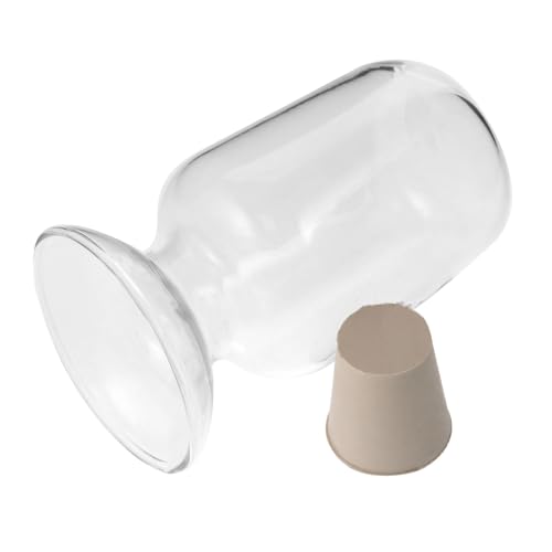 PRETYZOOM Reusable Glass Storage Bottle Empty Sample Jar for Home Laboratory and More Easy to Clean Smooth Surface Versatile Container for Various Samples