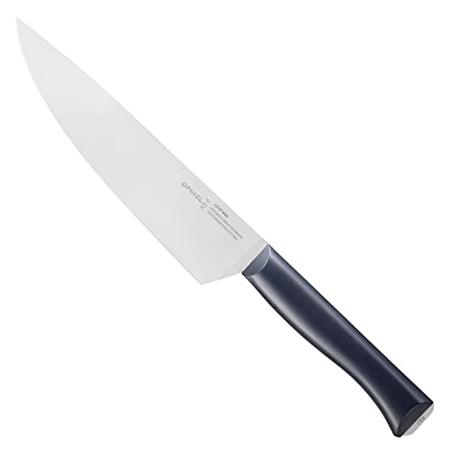 Opinel - N°218 Couteau de Chef 20 cm Intempora - pour Couper, Émincer, Hacher - Lame Inox Rigide - Manche Polyoxyméthylène Robuste - Fabrication Française