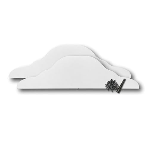 Eagle 1 Rain Gutter Valley Splash Guards, Straight or Bent (2 Per Order) Includes Screws and 1/4" Bit Driver (Decorative Straight, White)