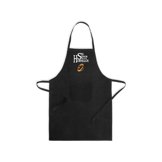 SAQUITOMAGICO Delantal de Cocina El señor de los hornillos (Negro)