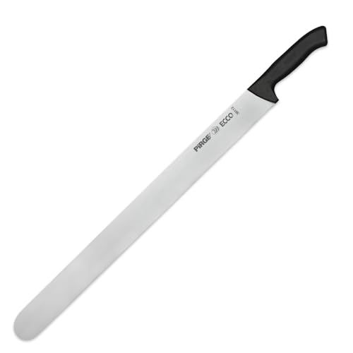 ECCELLENZA FRANCESE, QUALITÀ INCONTRASTATA: Questo coltello da döner è una testimonianza dell'arte culinaria francese. Forgiato in acciaio T5MoV di alta qualità, indurito a 54 HRC per una durata eccezionale e lama affilata.