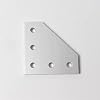 Lysee 3D Printer Parts & Accessories - 10/14pcs Anodized 5 Holes 90 Degree Joining Plate 60604mm for Prusa i3 Bear, Rail, Rail,MiniMill - Size 10pcs, Color Silver