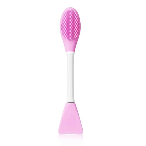 Image of Gleva Silicone Face Mask Brush Beauty Tool, Facial Mud Mask Applicator, Clay Mask, Facial Mask Brushes, Flexible Charcoal Mask Brush for Girl & Women (Rose)