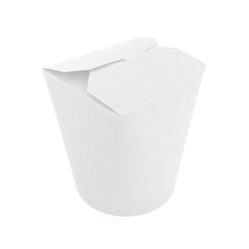Miamex Extiff - Packung mit 50 Kartons in weißem Karton, Nudelbox für Nudeln, Pasta, Fertiggerichte, asiatische und orientalische Gerichte, Takeaway-Verkauf (780 ML)