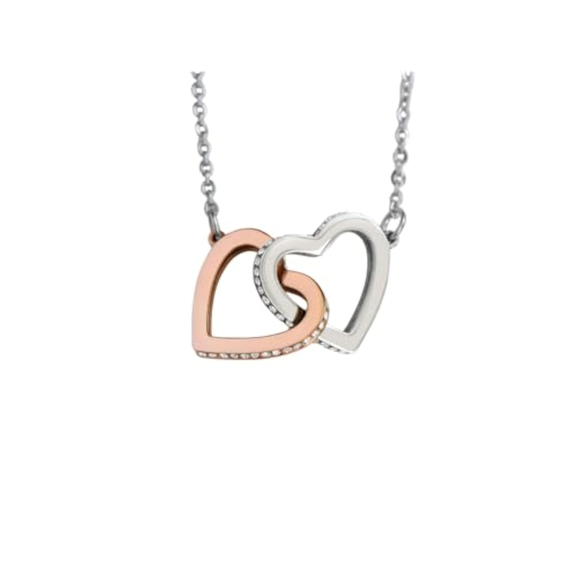 925 Sterling Silver Interlocking Hearts Necklace Gift Set