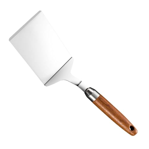 AUTSUPPL Espátula para Parrilla de Acero Inoxidable Ligera y Ergonómica para Teppanyaki Filetes y Pizzas Uso Profesional y Hogar