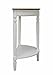 Convenience Concepts French Country Half-Round Entryway Table with Shelf, Driftwood/White