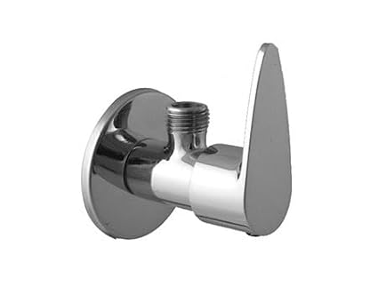 RIVIA Vignet Brass Angle Valve With Wall Flange, Chrome