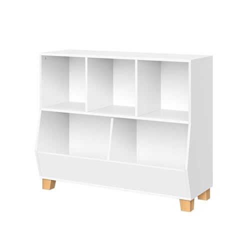 RiverRidge Catch-All Kids Toy Organizer with 3 Cubbies and 2 Storage Bin Compartments - 35 Inch Wide White Kids Room Decor Toy Organizers and Storage Bins by RiverRidge - Image 3