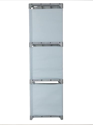 Image of GIRJA 4 Layer Multipurpose Foldable Open Bookshelf Storage Shelf for Study Room Home Office Plastic Semi-Open Book Shelf
