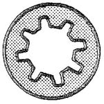 Abbatron/HH Smith, 1145, Washer Internal Tooth 12.7mm-OD Steel Zinc (100 Item/s)