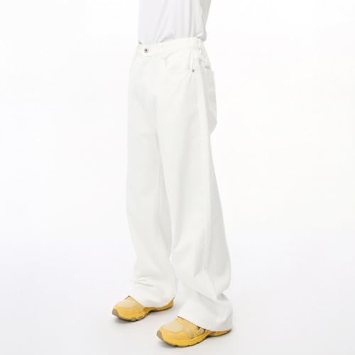 Pantalon long homme jeans droit décontracté large style coréen