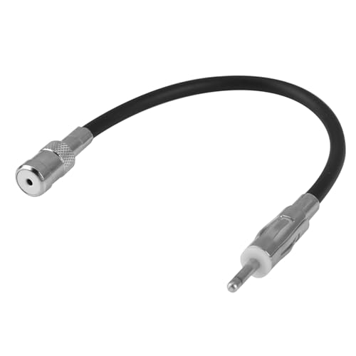 Adaptateur d'Antenne de Haute Qualité- Fiche DIN Mâle vers Couplage ISO Femelle, avec Extension de Câble 19cm, Compatible avec Tous Véhicules, Idéal pour...