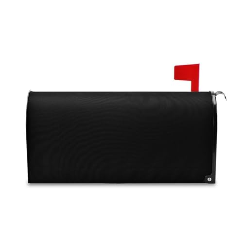 YETTASBIN Solid Black Magnetic Mailbox Covers, Outdoor Decoration Mailbox Covers Reusable Letter Post Box Cover Mail Wraps for Home Garden Yard, 18 x 20.7 Inch