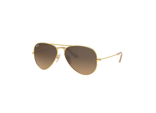 Ray-Ban RB3025 AVIATOR LARGE METAL 001/M2 58MM Shiny Gold/Crystal Lens Brown Gradient Polarized Sunglasses For Men For Women + BUNDLE with ACCESSORY EYEWEAR KIT