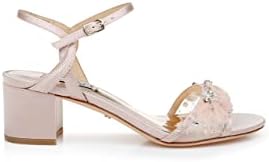 Badgley Mischka Women's Karissa Heeled Sandal, Blush Satin, 8 | Image 1