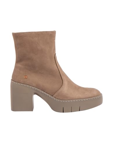 Bottines à talons en nobuck taupe de qualité signées Art Company