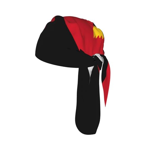 CNTDBU Drapeau de la Papouasie-Nouvelle-Guinée - Casquette de cyclisme respirante - Bandeau anti-humidité pour casque - Séchage rapide - Pour homme et femme - Noir