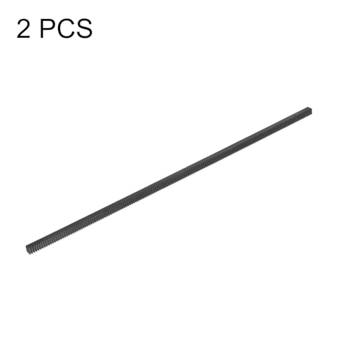Image of uxcell Steel Gear Rack, 2 Pcs 1Mod 500mm x 10mm x 10mm Total 3.3 ft Heavy Duty Straight Linear Spur Rack for Machines Automotive