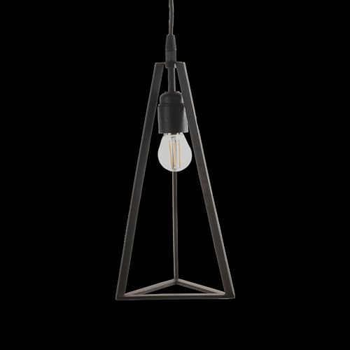 Image of BENE Baton Pendant Lamp, Mild Steel Indoor Modern Hanging Lamp, E-27 Base Ceiling Hanging Light for Home Decor, Kitchen, Living Room, Bedroom, 15 cm (Black, Pack of 1 Pc)