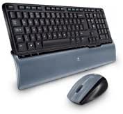 Logitech S520 Cordless Desktop Keyboard and Laser Mouse (Black/Grey)
