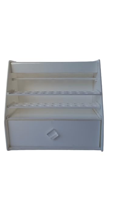 WKM White Colour Micropipette Stand for 6 Pipettes with Drawer Use For Chemical, pathology, reasearch Laboratory, Capacity: 6 Pipette-image-43
