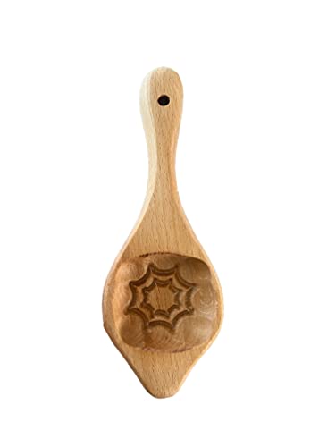 Traditional Wooden Cookie, Cake & Pastry Maamoul Mold Press New Design Middle Eastern Cookie Mold, Greased (Star Design) #TOP9