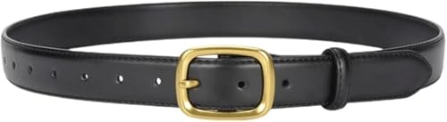 Belts for women, Waist Belt Women's Waist Belts Alloy Pin Buckle Belts Casual And Versatile Vintage Leather Jeans Belt Adjustable(Black)