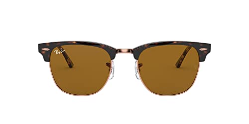 Image of Ray-Ban RB3016F Clubmaster Low Bridge Fit Square Sunglasses for Men for Women