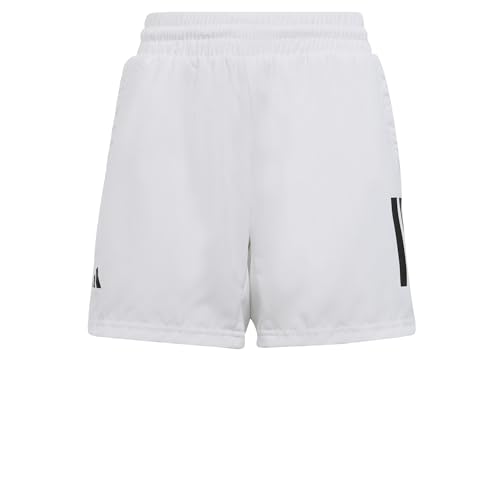 Adidas Boy's Boys Club Tennis 3-Stripes Shorts, White, 11-12 Years