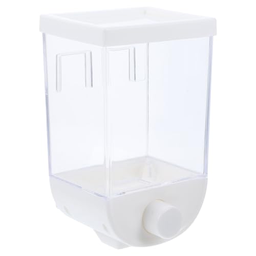 Airtight Cereal Dispenser 1000Ml - Wall Mounted Grain Storage Container with Hanging Design for Dry Food, Easy Portion Control, No Drilling Required