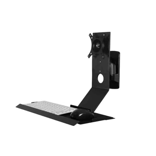 Soporte de monitor giratorio NBYGSC brazo plegable 90 grados brazo negro con bandeja de trabajo