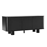 Oviala - Mueble para TV escandinavo, color negro