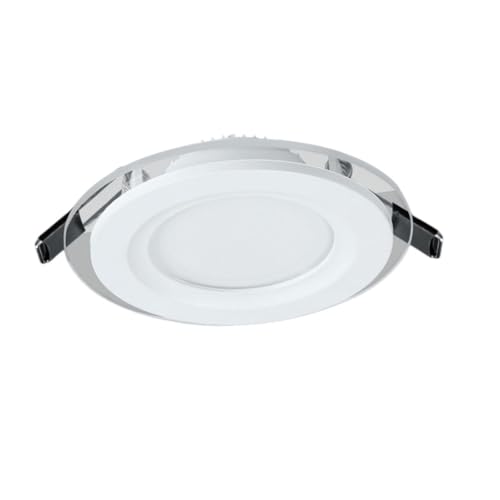 Vetrineinrete® Pannello led slim incasso bordo in vetro 12 watt cct tre colorazione di luce calda fredda naturale (Tondo)