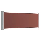 Auvent latéral rétractable de patio 100x300 cm Marron
