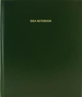 BookFactory Idea Notebook/Ideas Notebook/Ideas Sketchbook (Green Cover / 168 Pages / .25 Grid Format/Size 8'' x 10'') Section Sewn Hardbound (Made in USA)