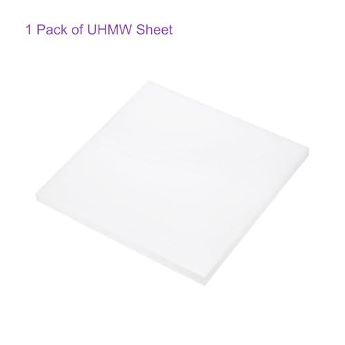Image of DMiotech 8 x 8 x 1 /2 Inch Plastic UHMW Sheets, Ultra High Molecular Weight Polyethylene, Opaque White Polyethylene Board for Automotive, Chemical, Manufacturing, DIY Home Kitchen
