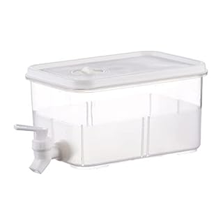 MEYING 3,5L Dispensador De Agua Con Grifo Bar Amigos De Plástico PETG Para Frigorífico, Depósito Para Bebidas Rellenable Para Jugo De Nevera Usado Para Preparar Té Y Jugo