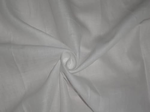 100 % reiner, schwerer Leinenstoff, elfenbeinfarben, 142,2 cm breit, gefärbt, Weiß
