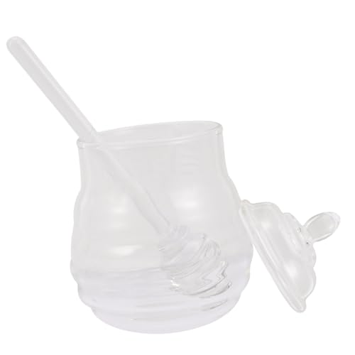 GRIRIW 1Set Clear Honey Container with Lid Elegant for Home Storage Versatile for Honey Jam Snacks and More Sturdy Design for Kitchen Organization