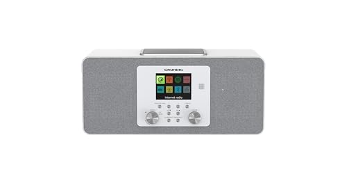 Grundig DTR 6100 2.1 DAB+ Web W All-In-One Internet- und Digitalradio, FM, 2.1 Radio mit Subwoofer, 28 W RMS, USB, Spotify Connect, Alarmfunktion, Einschlafautomatik, Farbdisplay, Weiß