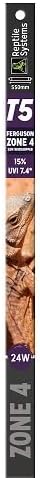 Reptile Systems T5 Ferguson Zone 4 Lamp – 24in, 24W – High Output Lighting for Reptiles, Crested Geckos, Chameleons, Leopard Geckos – Ideal for Vivariums and Tanks