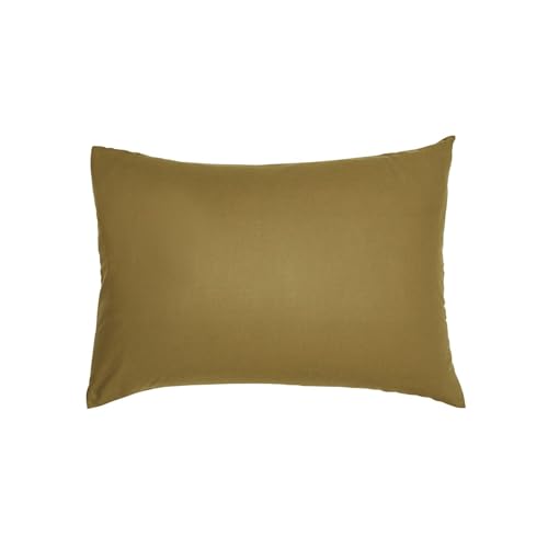 TODAY Taie d'oreiller Rectangulaire en Coton Bio Organic - Bronze - 50 X 70 Cm