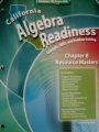 Paperback Chapter 8 - Resource Masters - ALL ANSWERS INCLUDED (California Algebra Readiness, Concepts, Skills, Book
