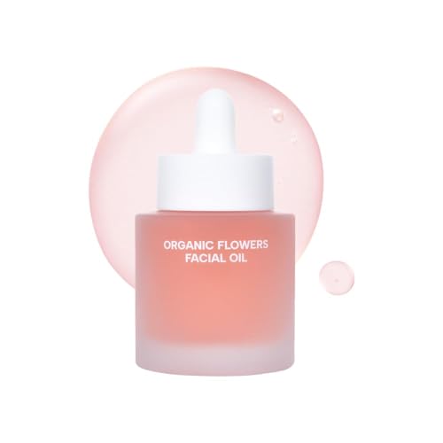 Whamisa Organic Flowers Deep Rich Facial Oil – Hydrating Watery Formula, Fermented Ingredients & Postbiotics, Nourishing Glow & Lasting Hydration (32ml)