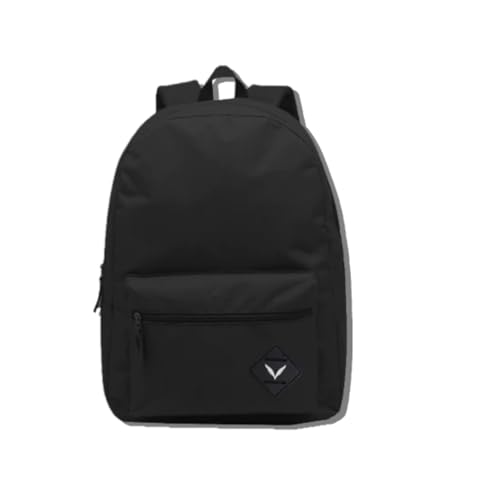 Mochila Escolar Curso Básica Nylon De Costas Lisa Resistente Juvenil Masculina Trabalho Faculdade Viagem Confortavel Moderno (PRETO)